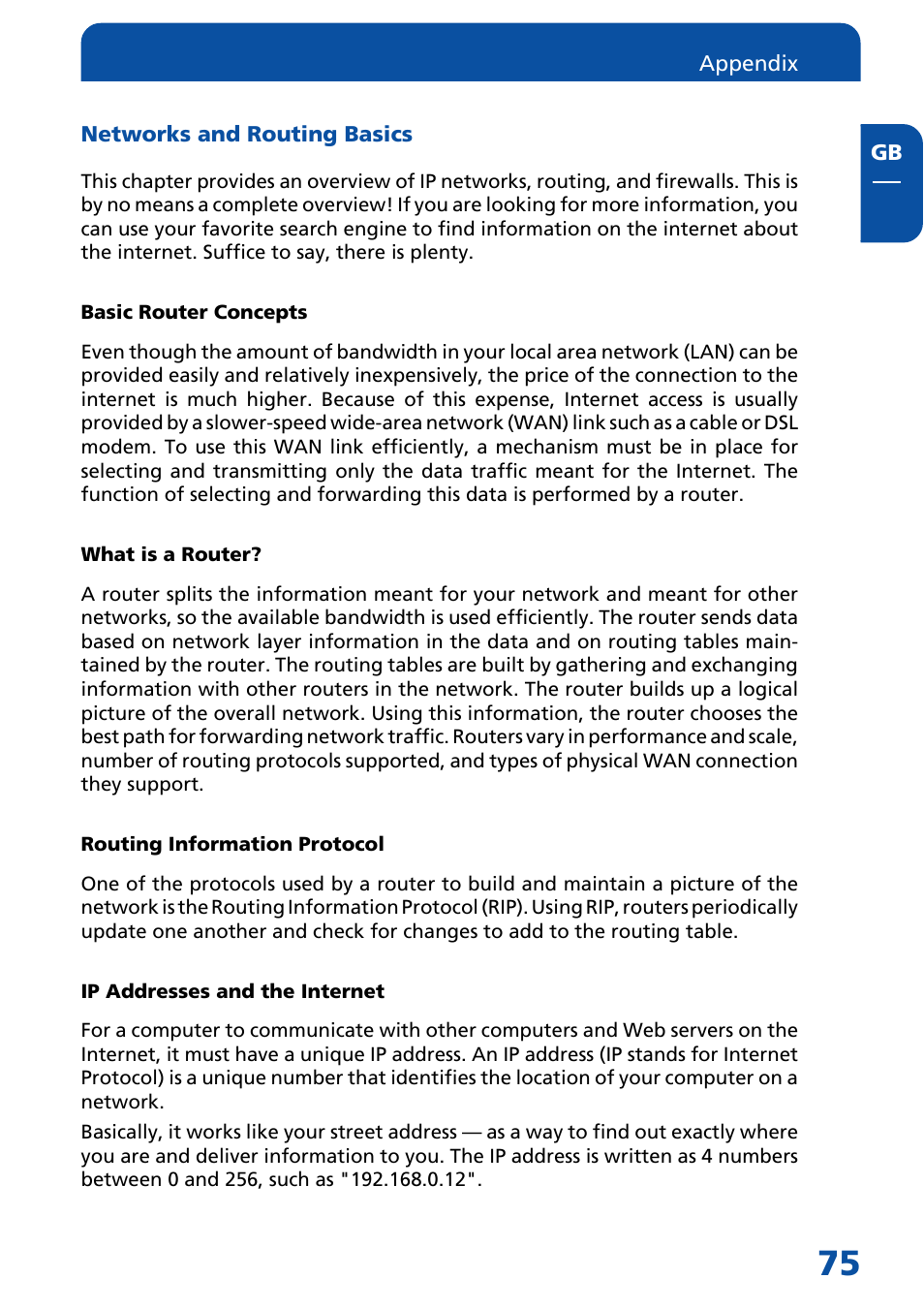 Networks and routing basics | Freecom Technologies FSG-3 User Manual | Page 75 / 84