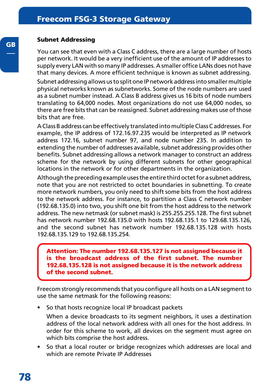 Freecom fsg-3 storage gateway | Freecom Technologies FSG-3 User Manual | Page 78 / 84