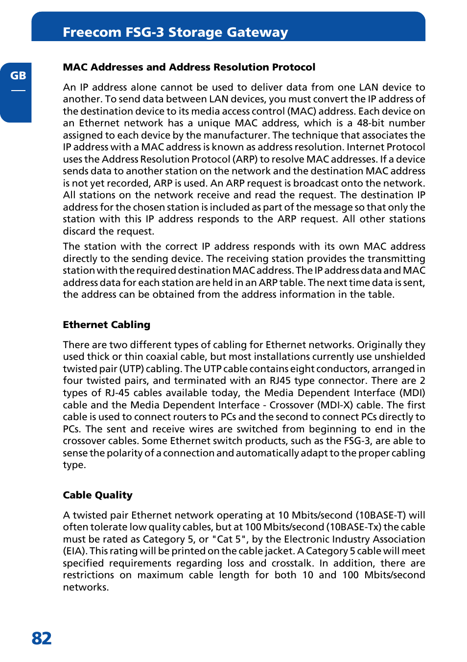 Freecom fsg-3 storage gateway | Freecom Technologies FSG-3 User Manual | Page 82 / 84