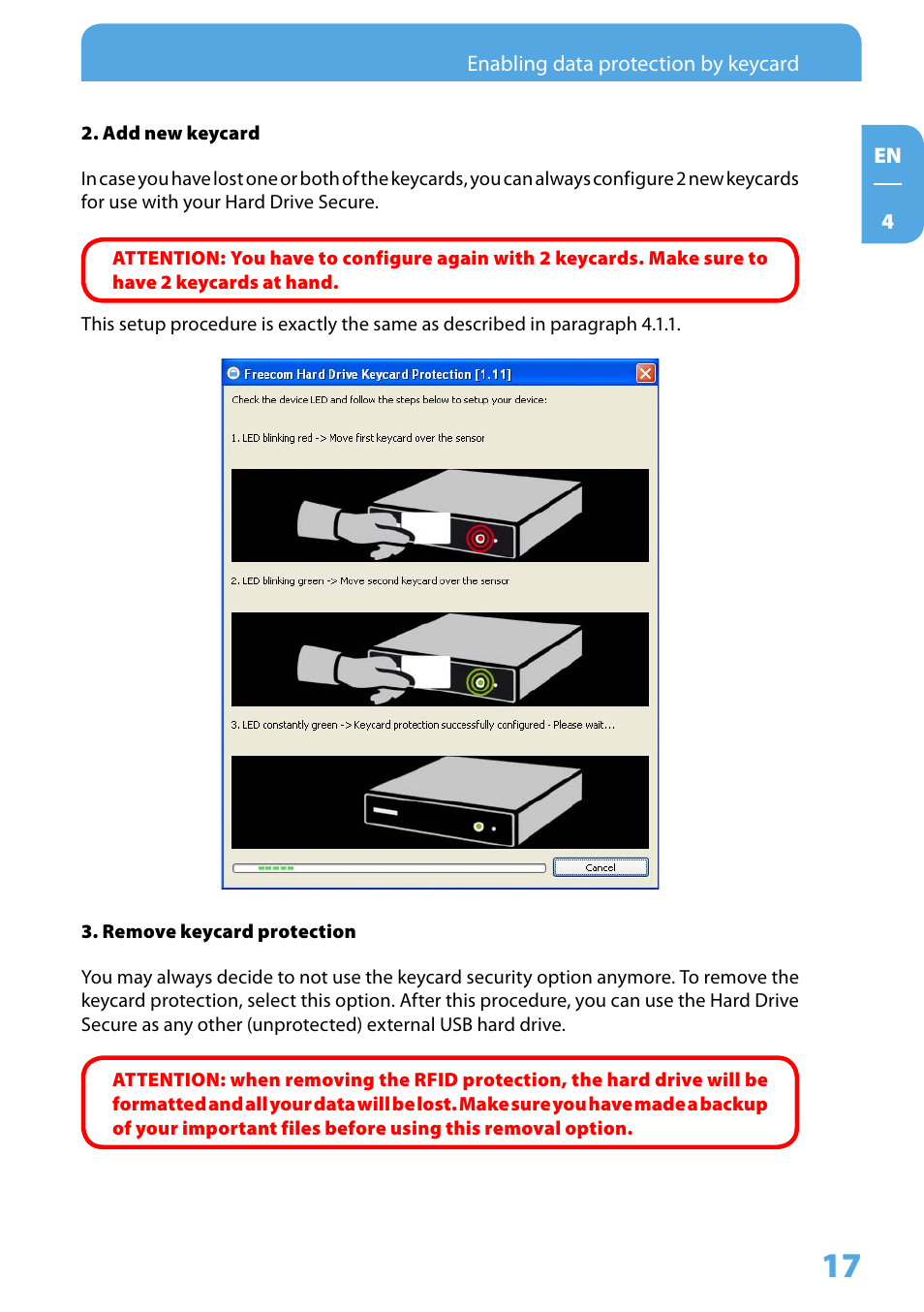 Freecom Technologies Hard Drive Secure User Manual | Page 17 / 35