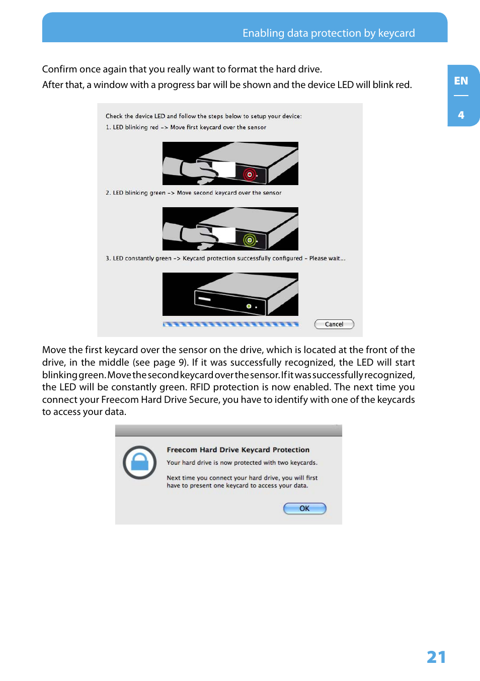 Freecom Technologies Hard Drive Secure User Manual | Page 21 / 35