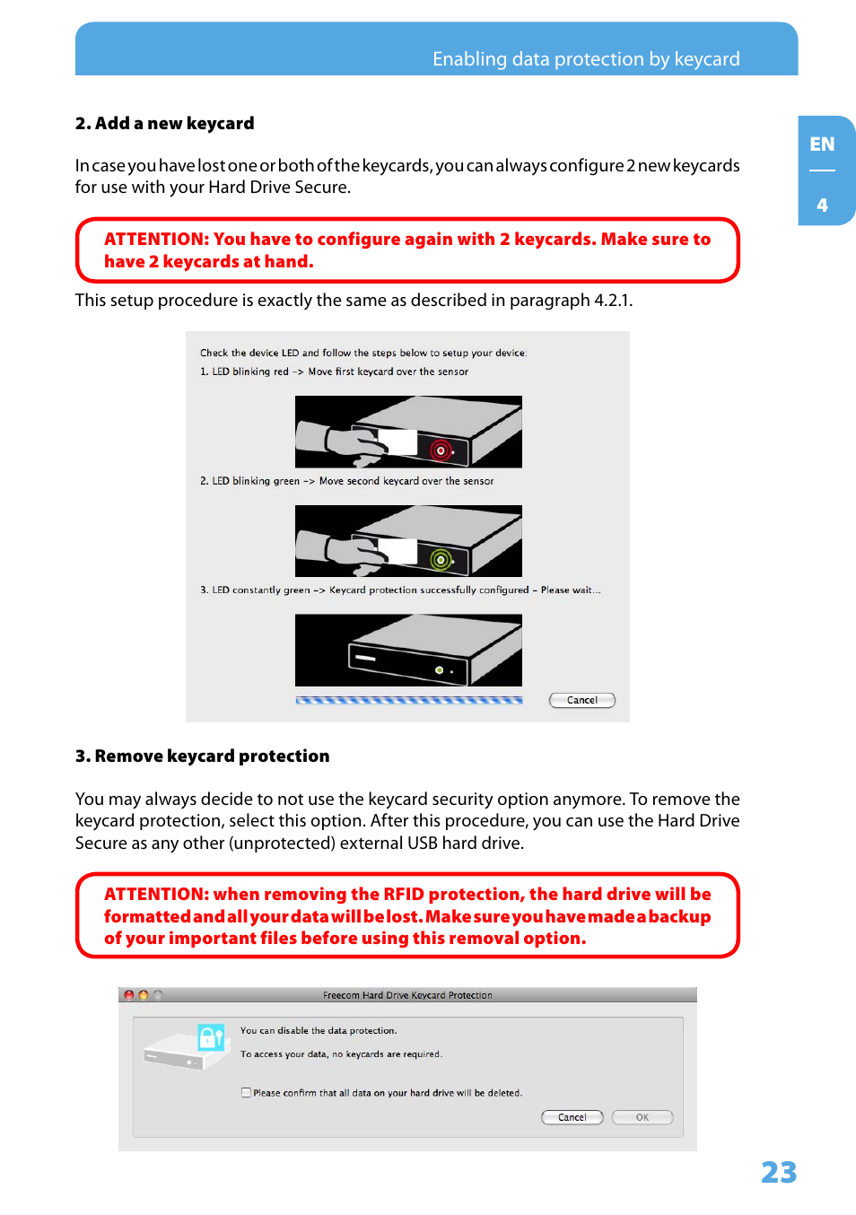 Freecom Technologies Hard Drive Secure User Manual | Page 23 / 35