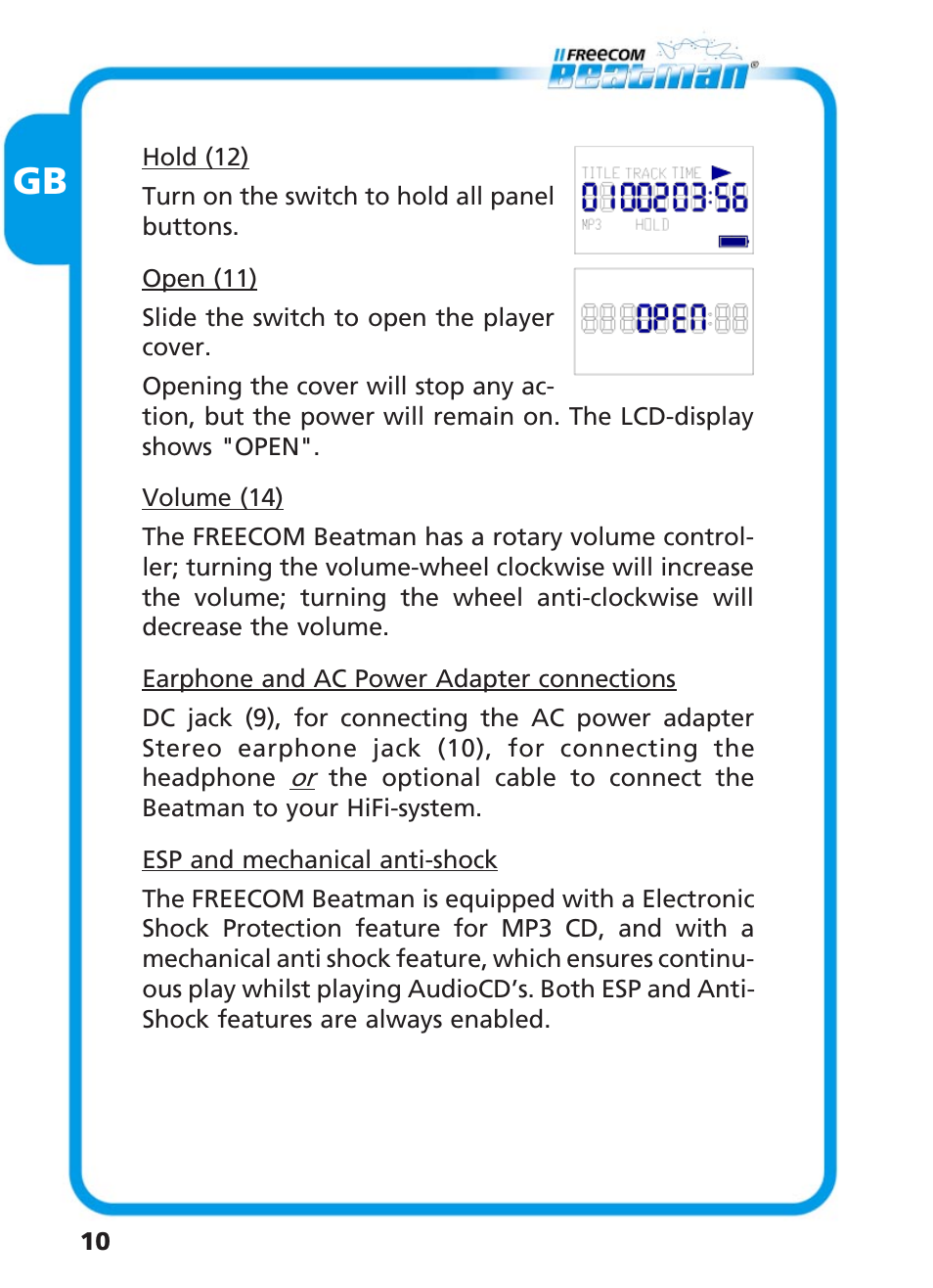 Freecom Technologies Beatman Mini CD I User Manual | Page 10 / 19