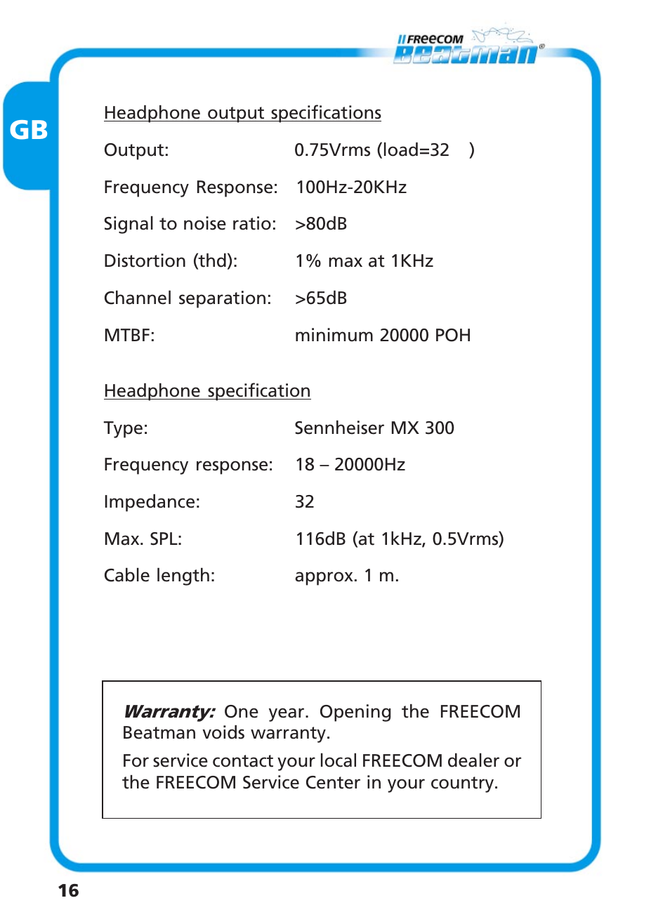 Freecom Technologies Beatman Mini CD I User Manual | Page 16 / 19