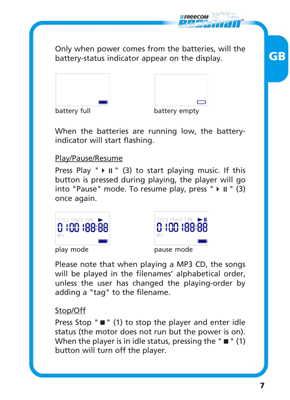 Freecom Technologies Beatman Mini CD I User Manual | Page 7 / 19