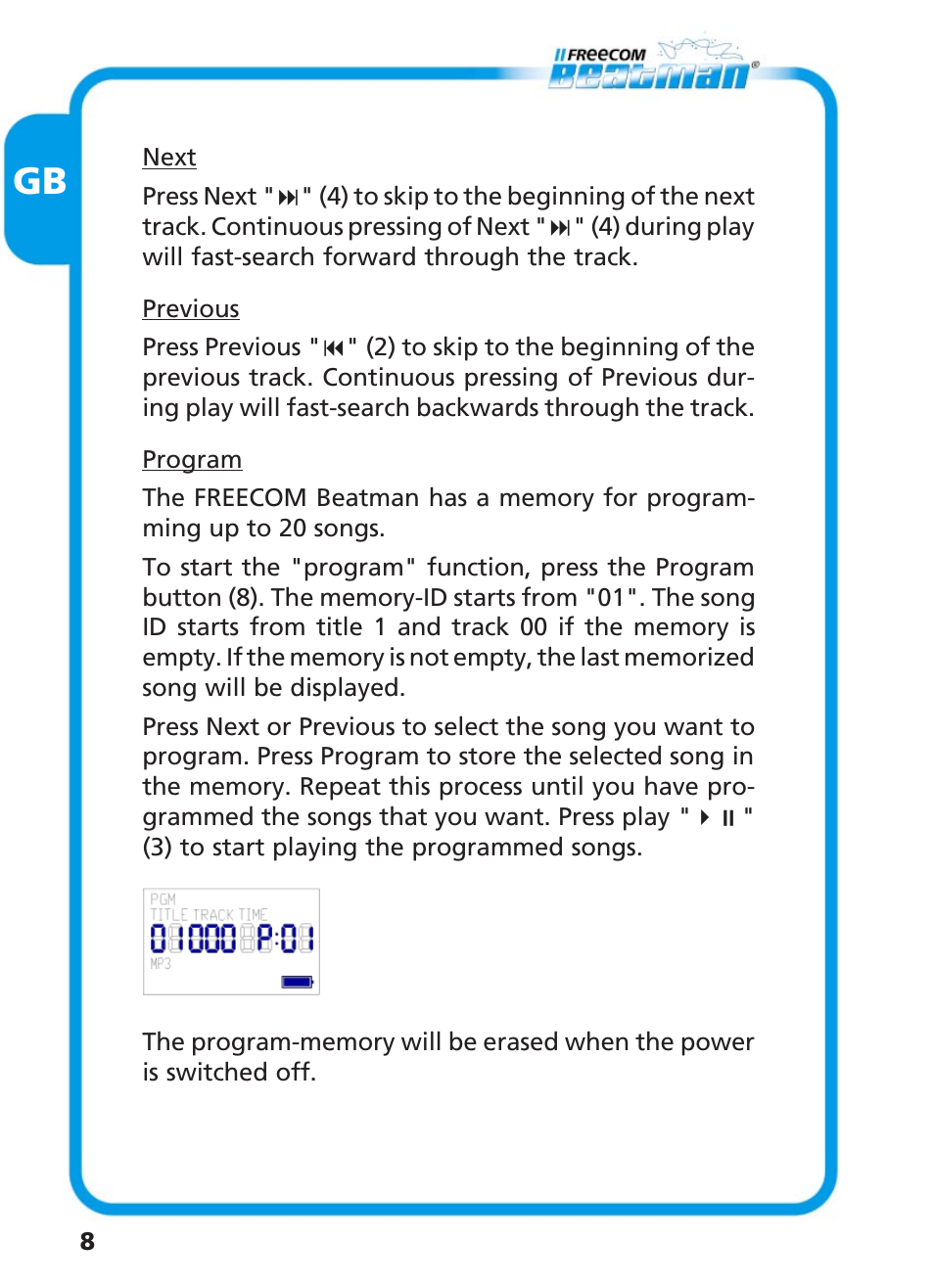 Freecom Technologies Beatman Mini CD I User Manual | Page 8 / 19