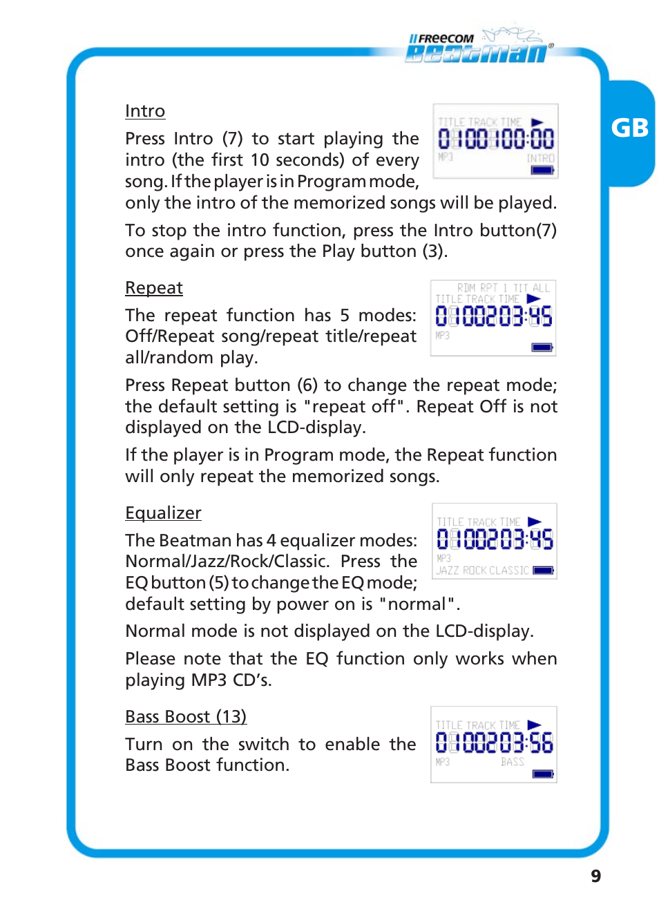 Freecom Technologies Beatman Mini CD I User Manual | Page 9 / 19