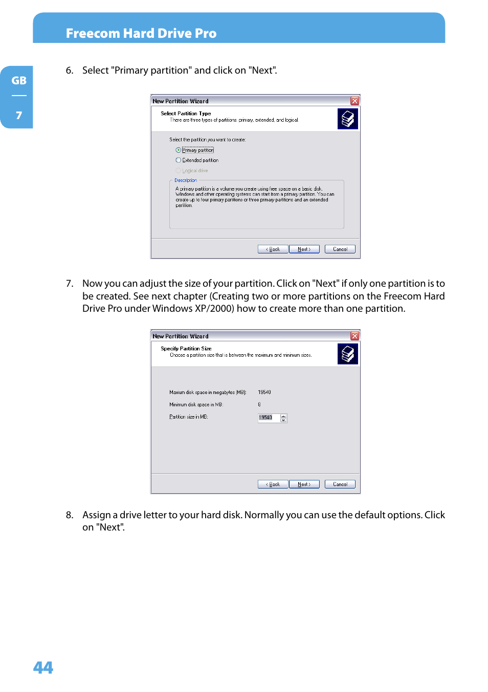 Freecom hard drive pro | Freecom Technologies 3.5 " / USB 2.0 / ESATA User Manual | Page 44 / 51