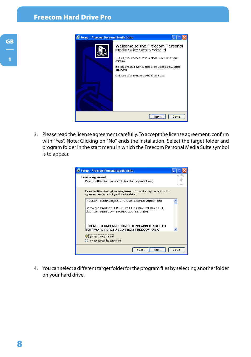 Freecom hard drive pro | Freecom Technologies 3.5 " / USB 2.0 / ESATA User Manual | Page 8 / 51