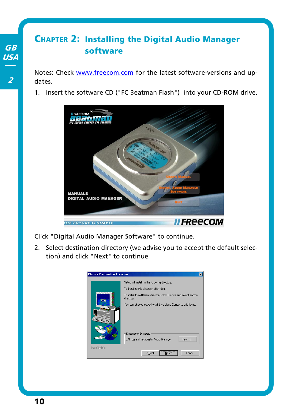 Freecom Technologies Flash MP3 User Manual | Page 10 / 32