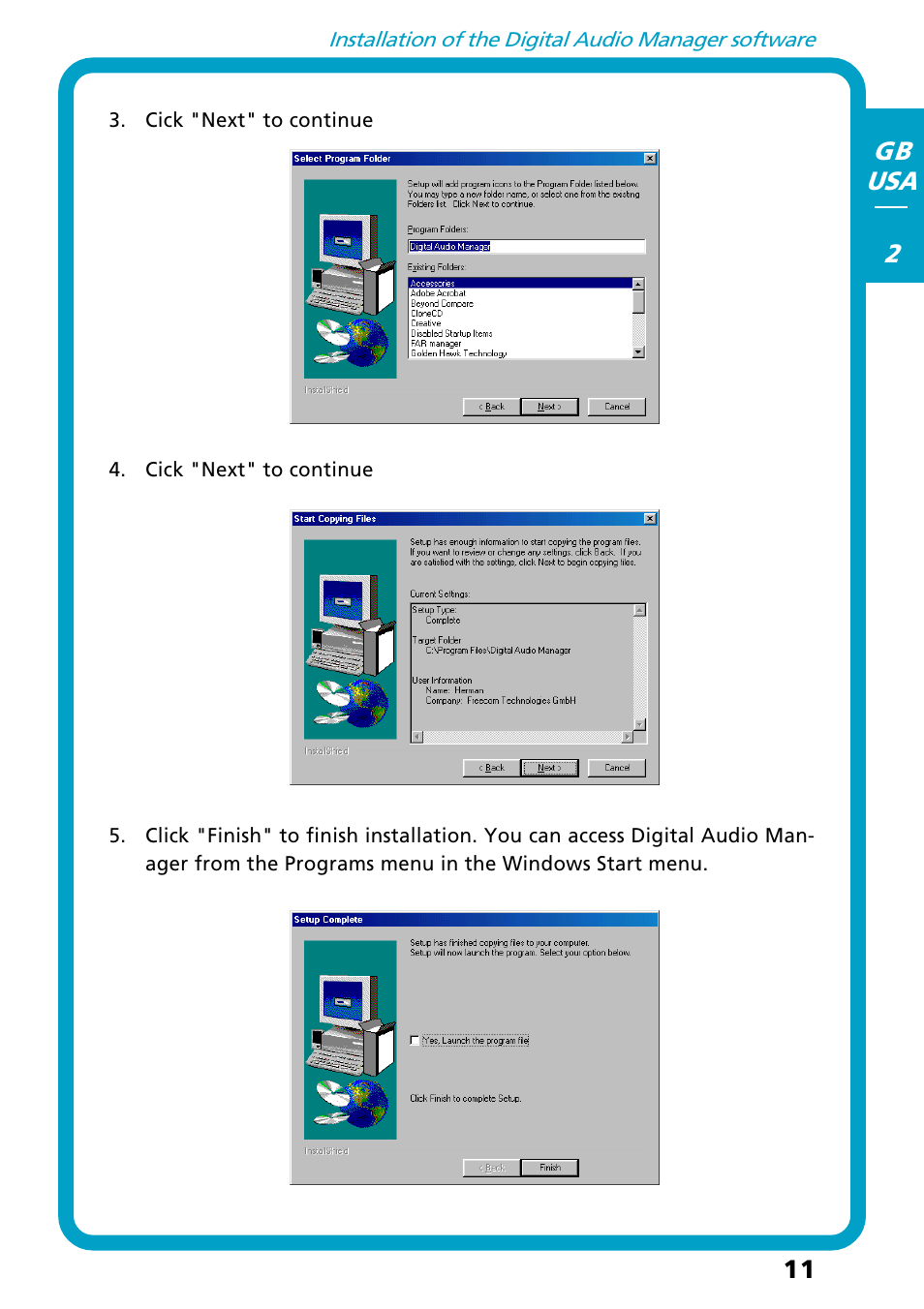 Freecom Technologies Flash MP3 User Manual | Page 11 / 32