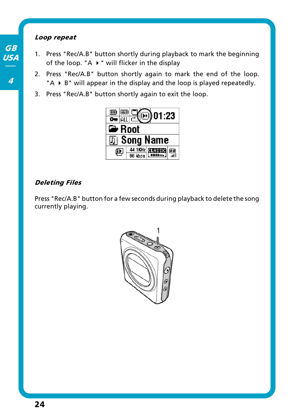 24 gb usa 4 | Freecom Technologies Flash MP3 User Manual | Page 24 / 32