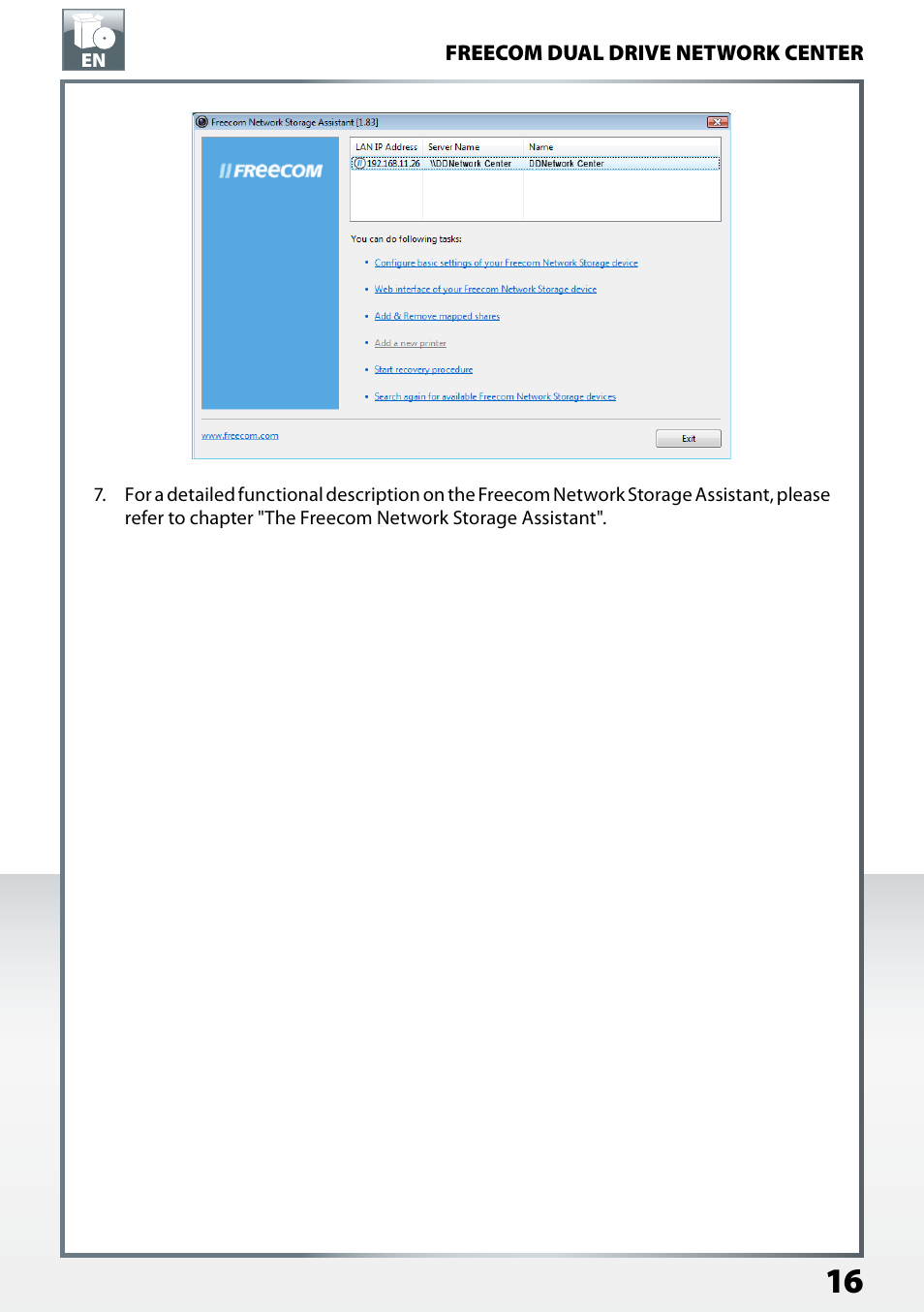 Freecom Technologies Dual Drive Network Center User Manual | Page 16 / 77
