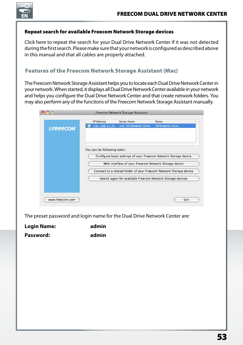Freecom Technologies Dual Drive Network Center User Manual | Page 53 / 77