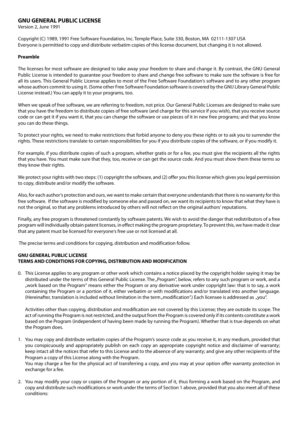 Gnu general public license | Freecom Technologies Dual Drive Network Center User Manual | Page 57 / 77