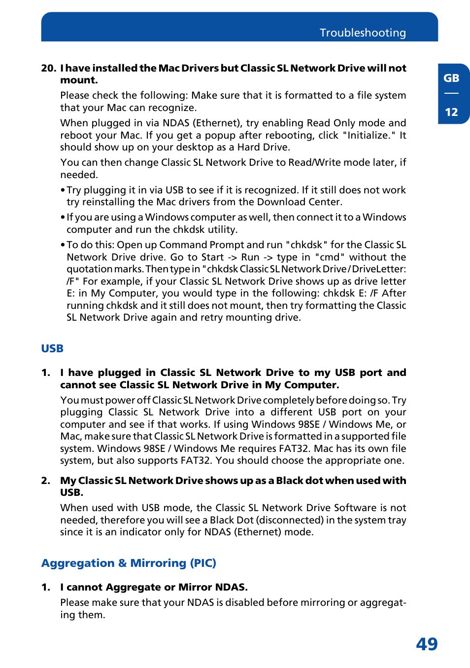 Aggregation & mirroring (pic) | Freecom Technologies Network hard drive User Manual | Page 49 / 51