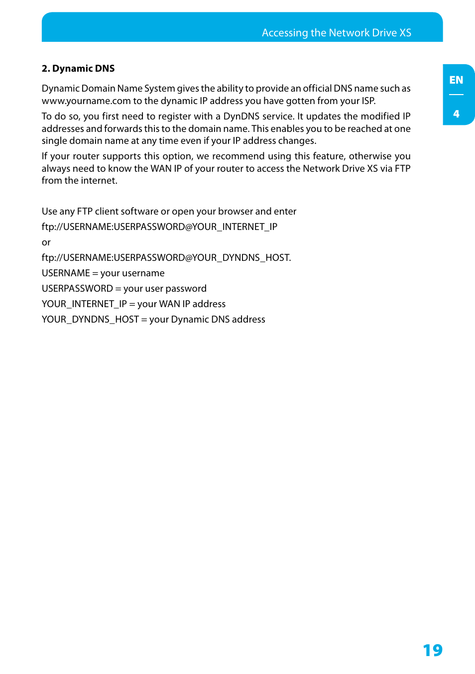 Freecom Technologies Network Drive XS User Manual | Page 19 / 40