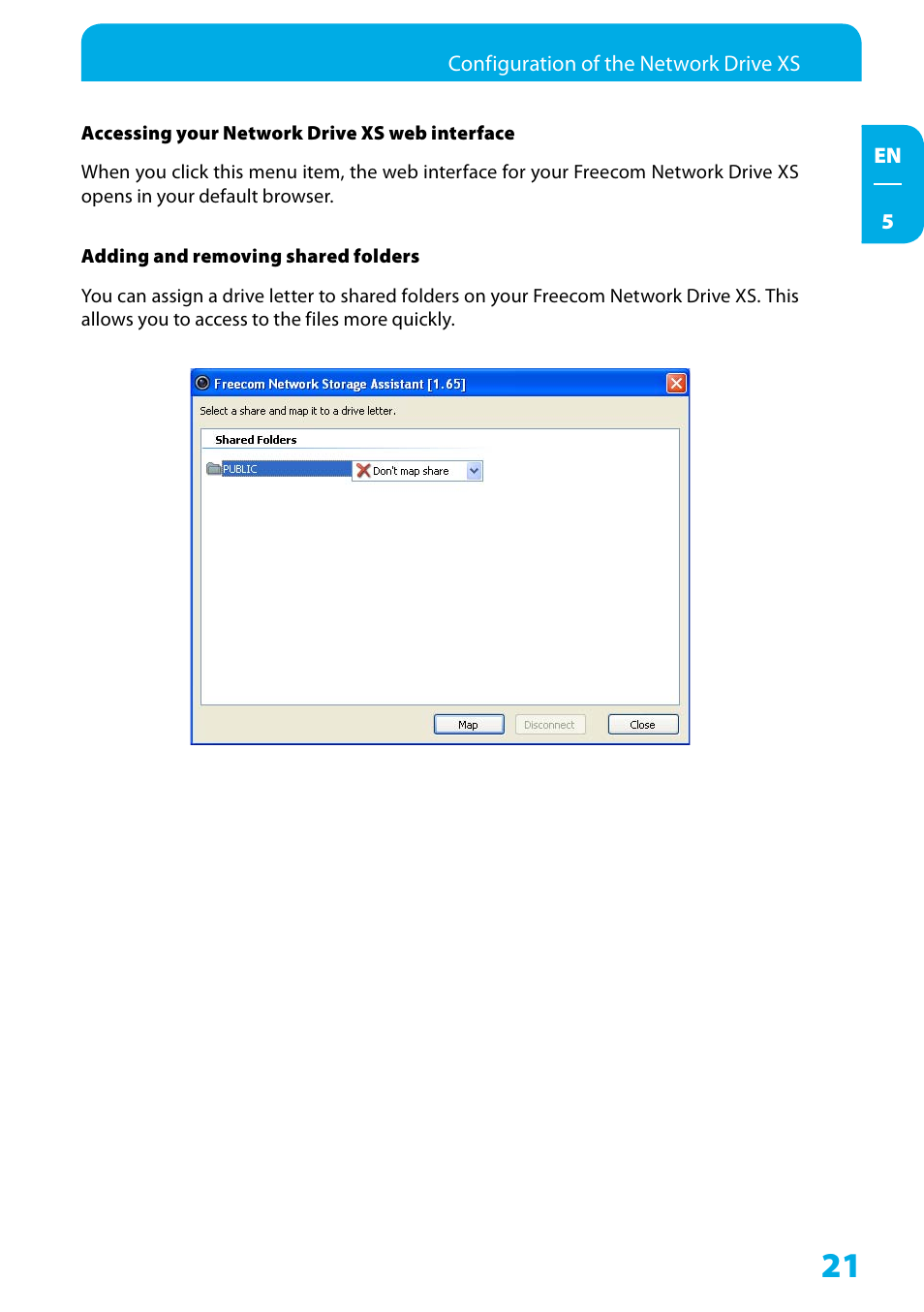 Freecom Technologies Network Drive XS User Manual | Page 21 / 40