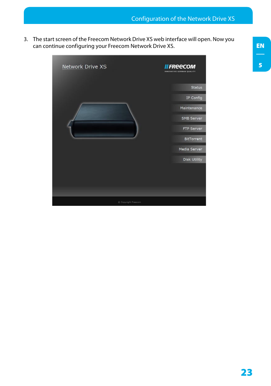 Freecom Technologies Network Drive XS User Manual | Page 23 / 40