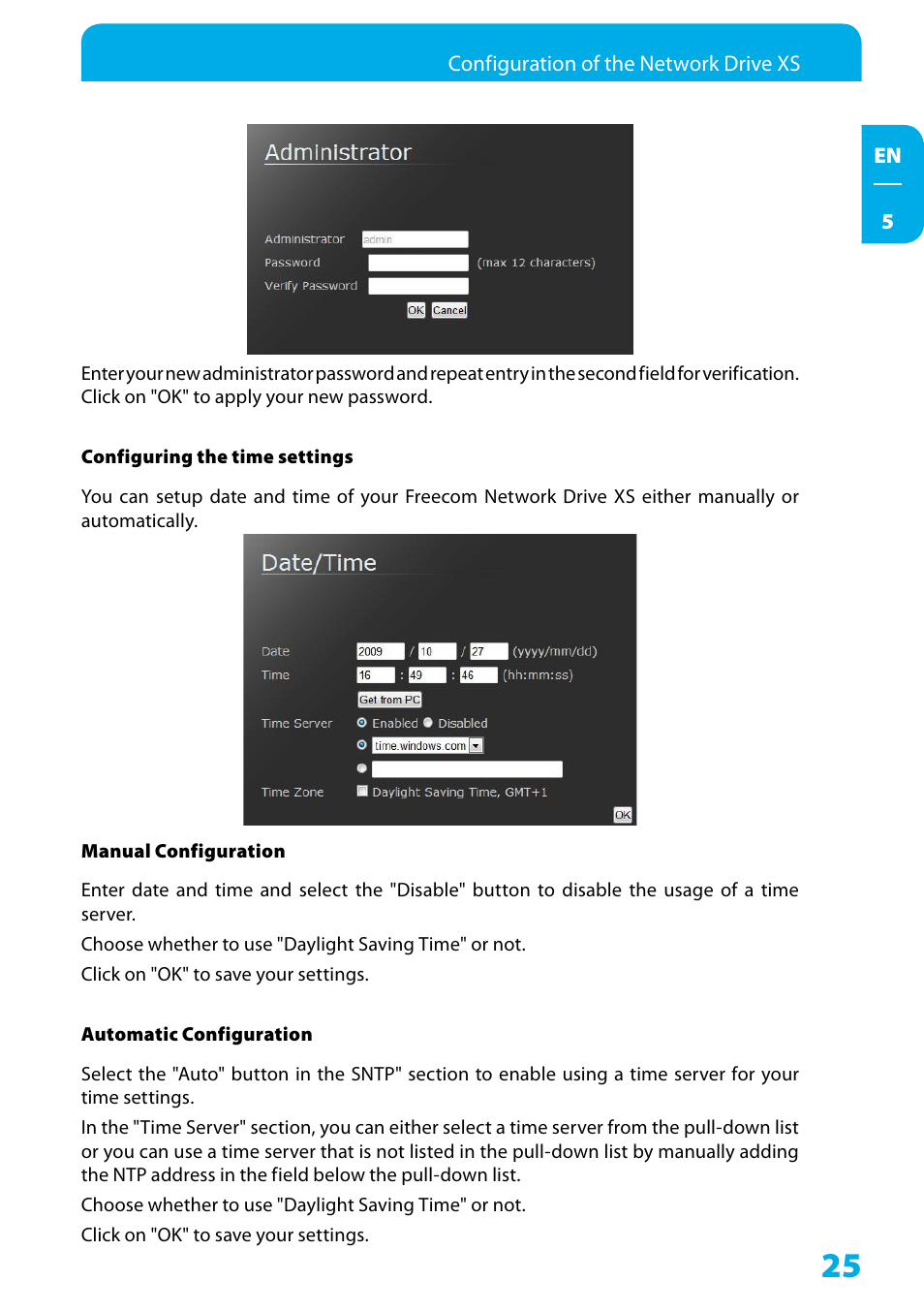 Freecom Technologies Network Drive XS User Manual | Page 25 / 40