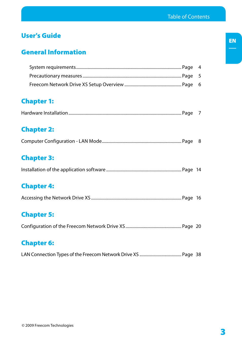 Freecom Technologies Network Drive XS User Manual | Page 3 / 40