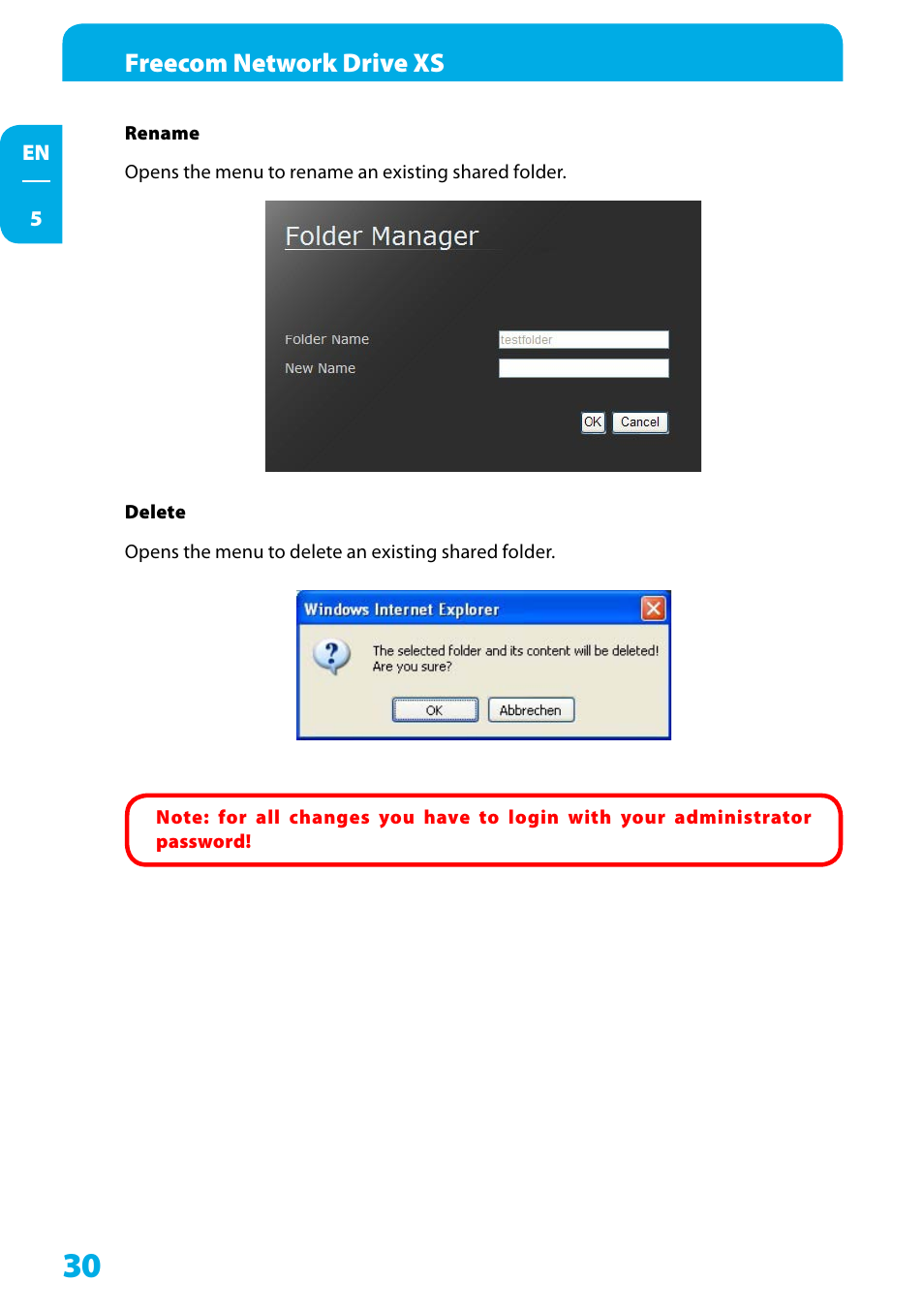 Freecom network drive xs | Freecom Technologies Network Drive XS User Manual | Page 30 / 40