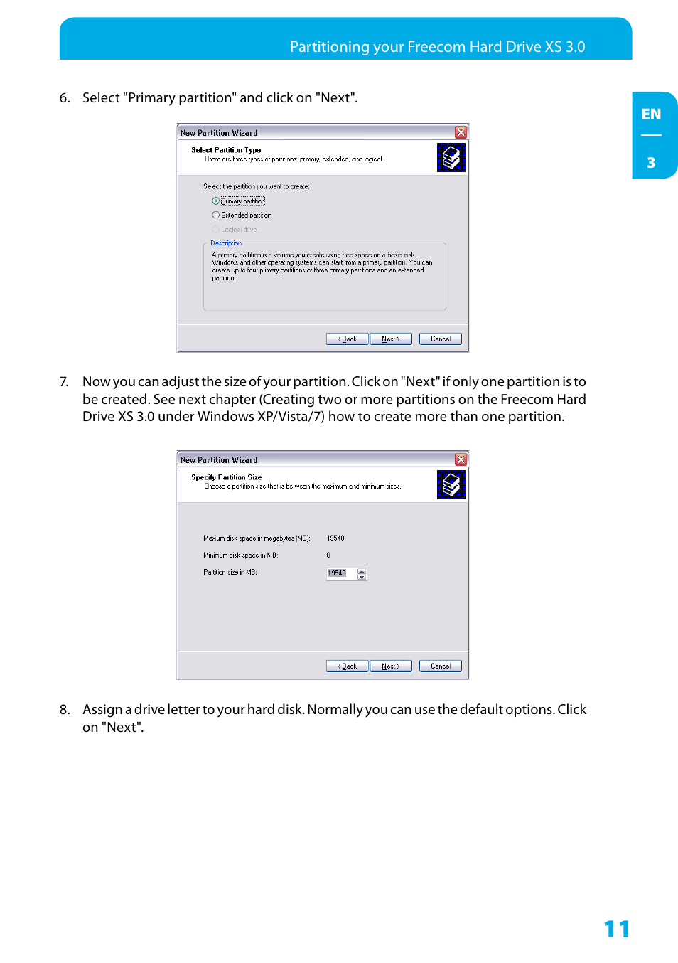 Freecom Technologies XS 3.0 User Manual | Page 11 / 16
