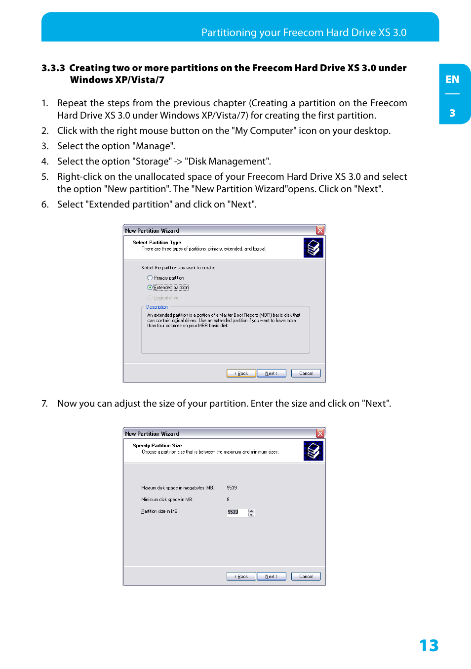 Freecom Technologies XS 3.0 User Manual | Page 13 / 16