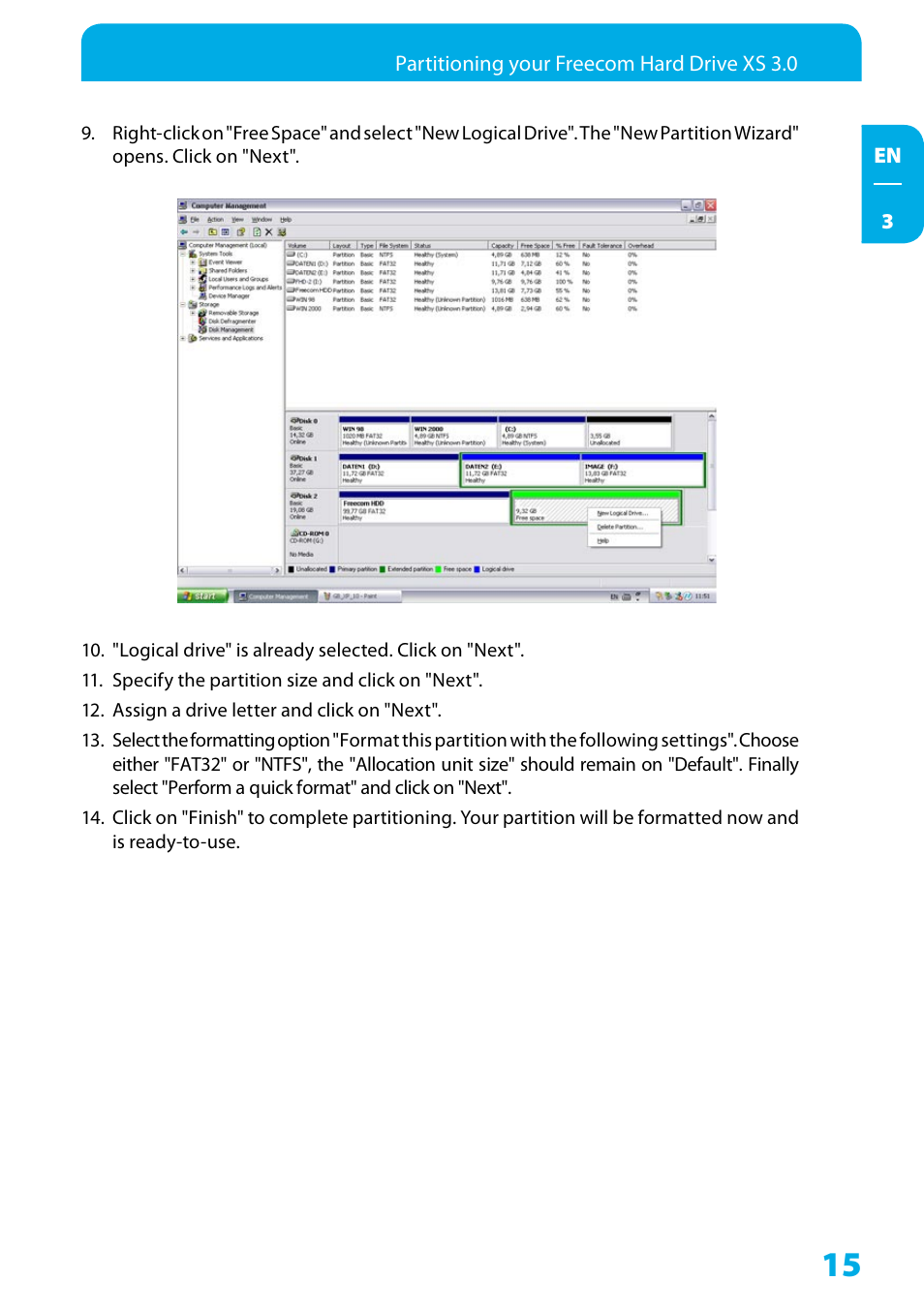 Freecom Technologies XS 3.0 User Manual | Page 15 / 16