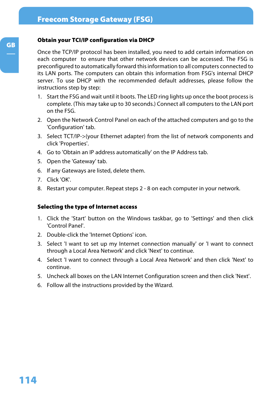 Freecom storage gateway (fsg) | Freecom Technologies Storage Gateway NETWORK HARD DRIVE User Manual | Page 114 / 129