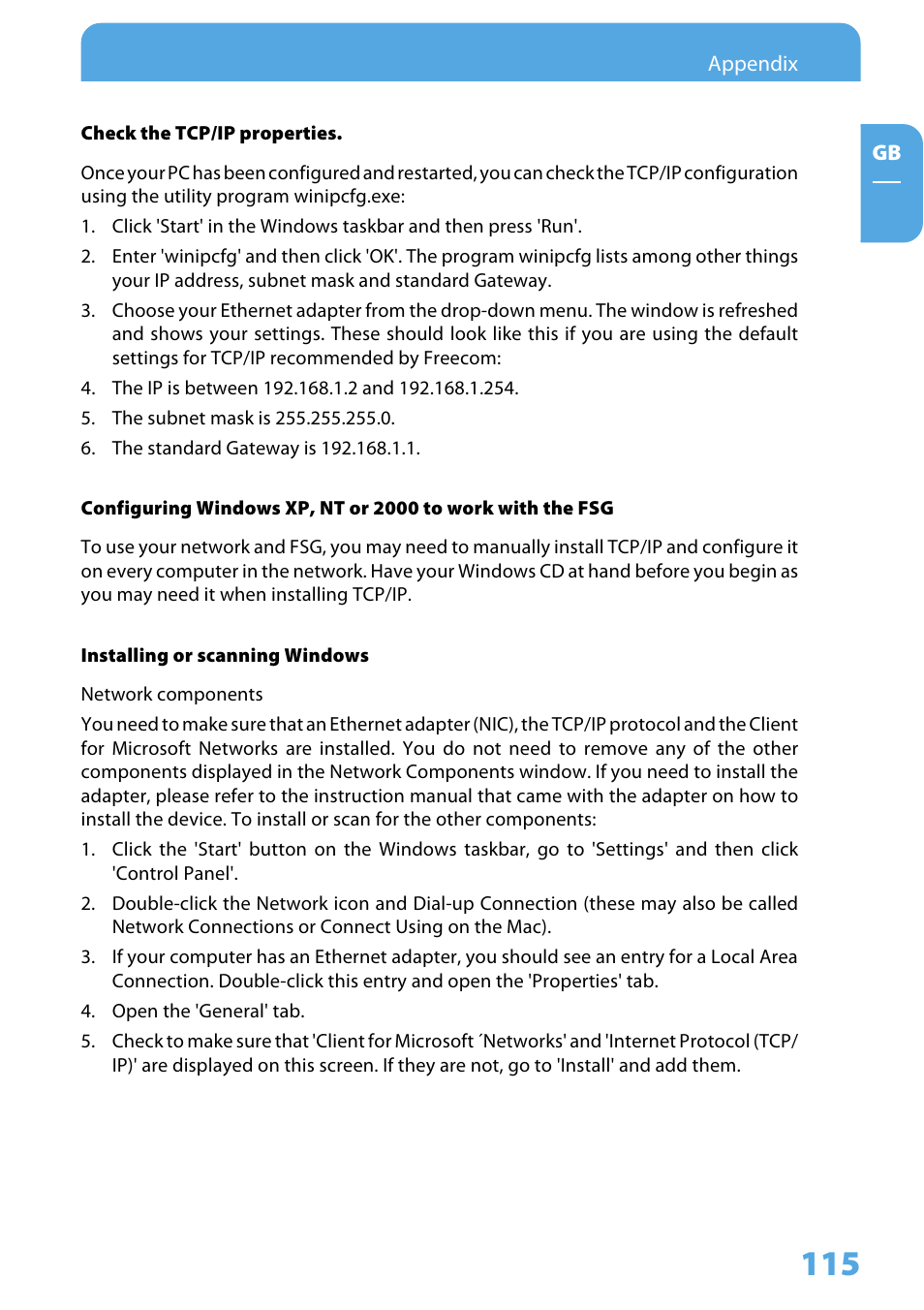 Freecom Technologies Storage Gateway NETWORK HARD DRIVE User Manual | Page 115 / 129