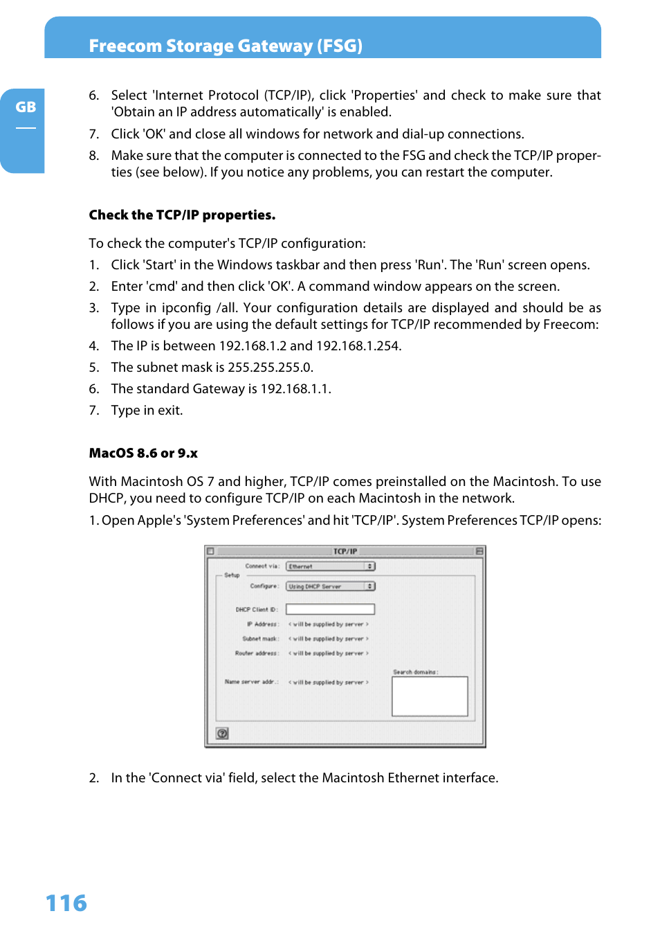 Freecom storage gateway (fsg) | Freecom Technologies Storage Gateway NETWORK HARD DRIVE User Manual | Page 116 / 129