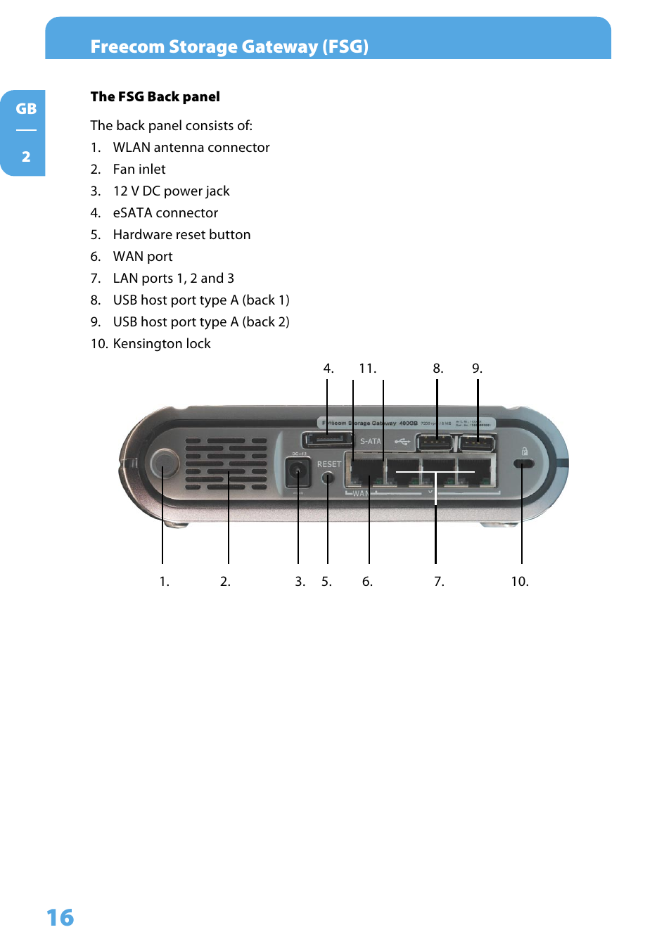 Freecom storage gateway (fsg) | Freecom Technologies Storage Gateway NETWORK HARD DRIVE User Manual | Page 16 / 129