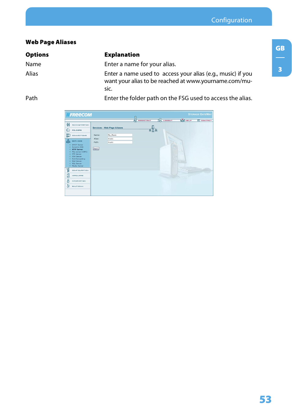 Freecom Technologies Storage Gateway NETWORK HARD DRIVE User Manual | Page 53 / 129