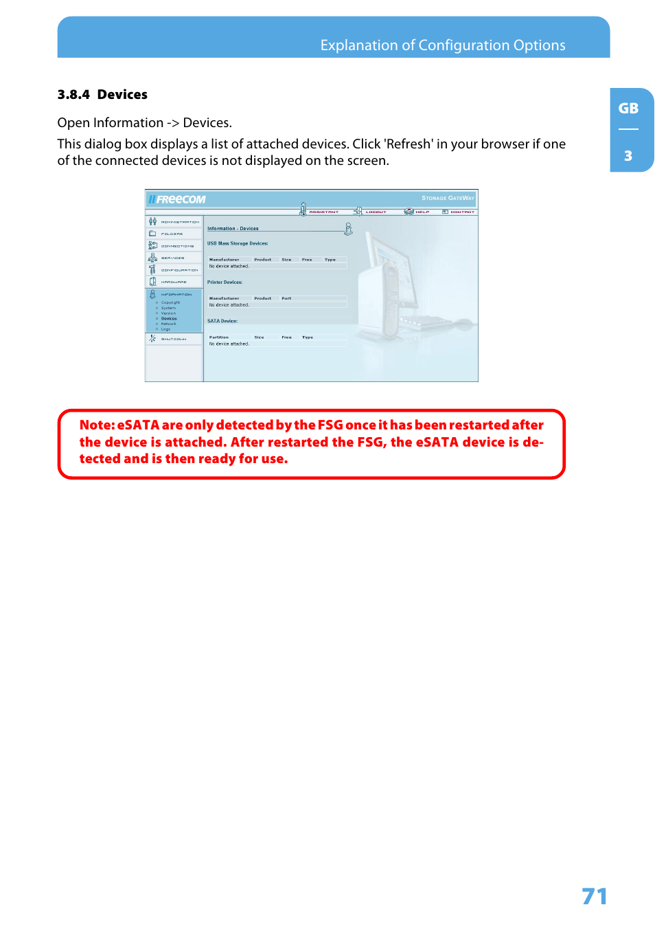4 devices | Freecom Technologies Storage Gateway NETWORK HARD DRIVE User Manual | Page 71 / 129
