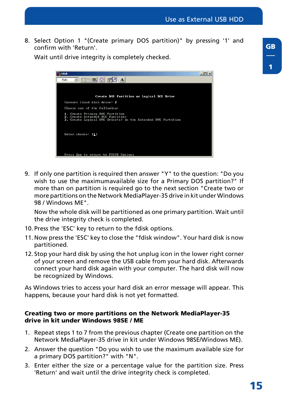 Freecom Technologies MediaPlayer Drive-In Kit User Manual | Page 15 / 78