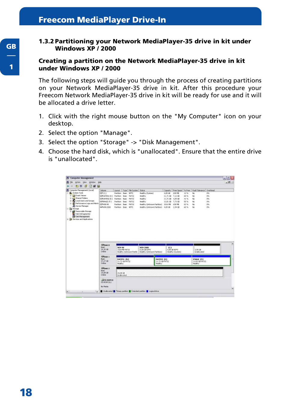 Freecom mediaplayer drive-in | Freecom Technologies MediaPlayer Drive-In Kit User Manual | Page 18 / 78