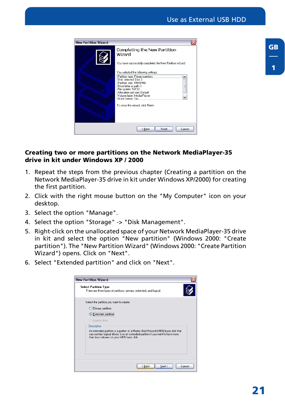 Freecom Technologies MediaPlayer Drive-In Kit User Manual | Page 21 / 78