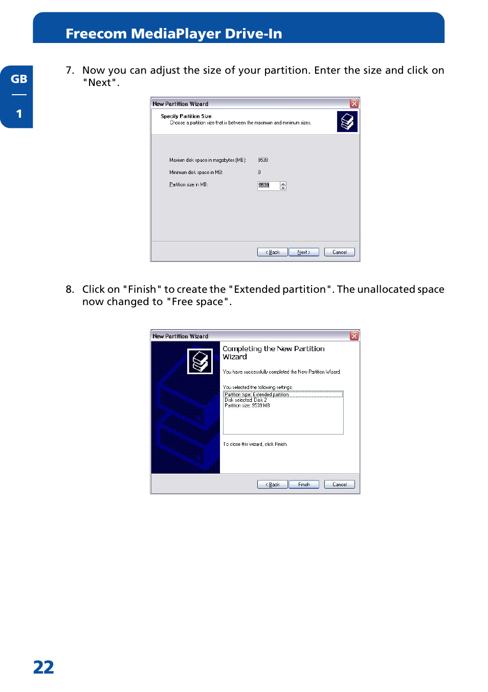 Freecom mediaplayer drive-in | Freecom Technologies MediaPlayer Drive-In Kit User Manual | Page 22 / 78