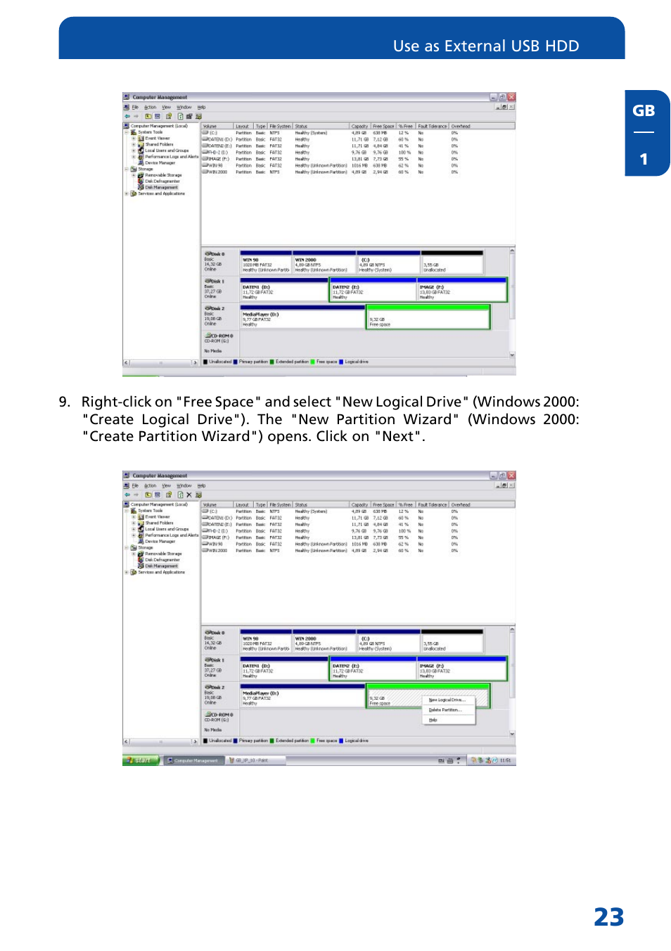 Freecom Technologies MediaPlayer Drive-In Kit User Manual | Page 23 / 78