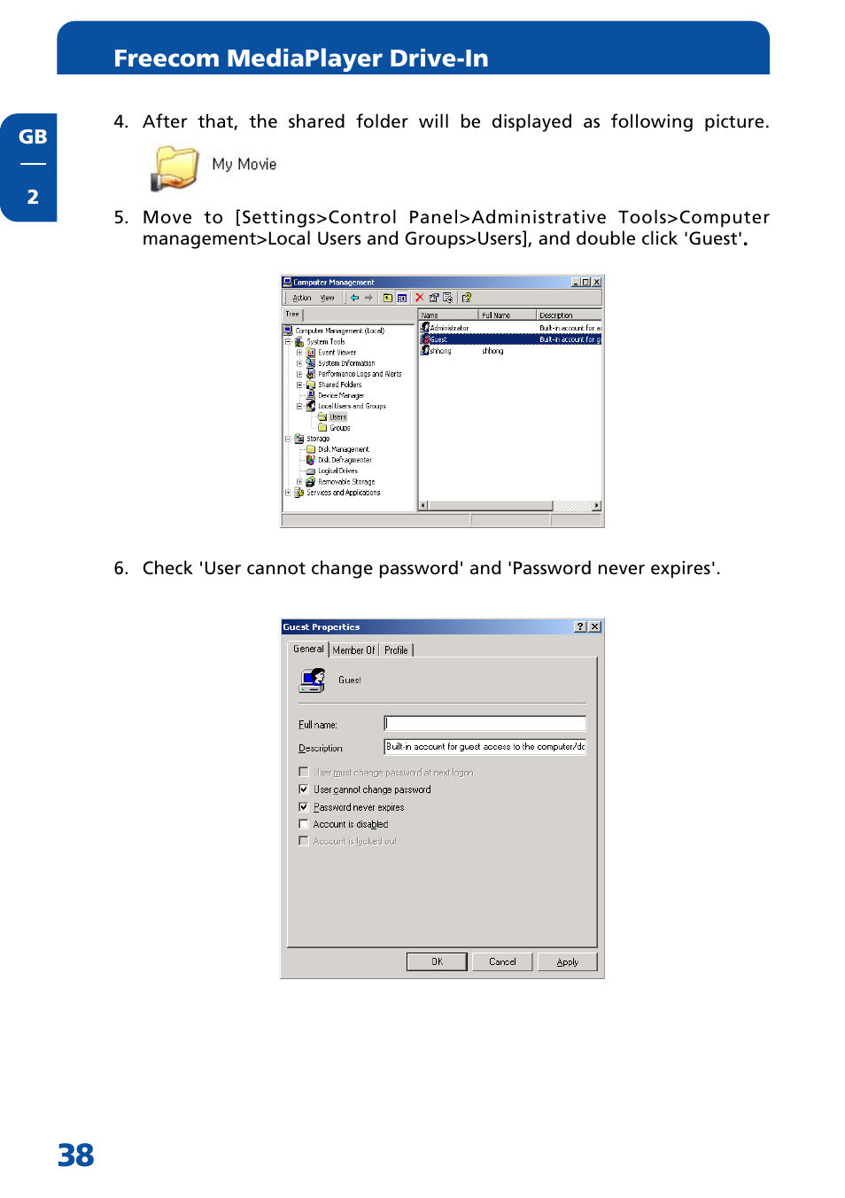 Freecom Technologies MediaPlayer Drive-In Kit User Manual | Page 38 / 78