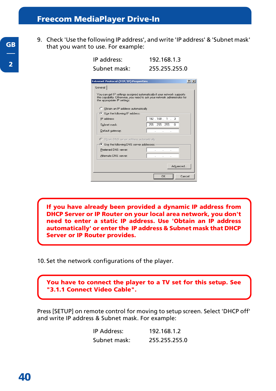 Freecom mediaplayer drive-in | Freecom Technologies MediaPlayer Drive-In Kit User Manual | Page 40 / 78