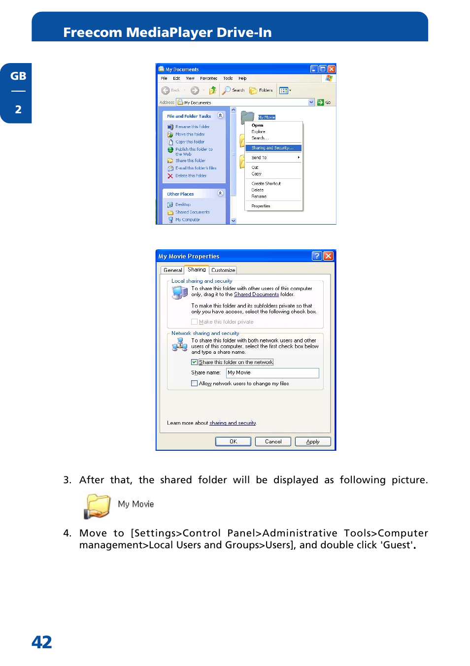 Freecom Technologies MediaPlayer Drive-In Kit User Manual | Page 42 / 78