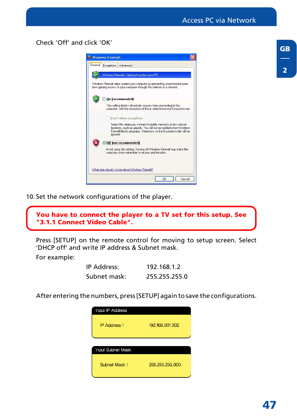 Freecom Technologies MediaPlayer Drive-In Kit User Manual | Page 47 / 78