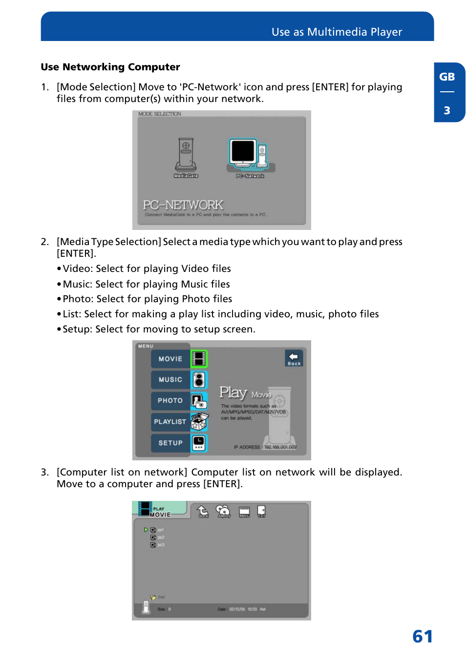 Freecom Technologies MediaPlayer Drive-In Kit User Manual | Page 61 / 78