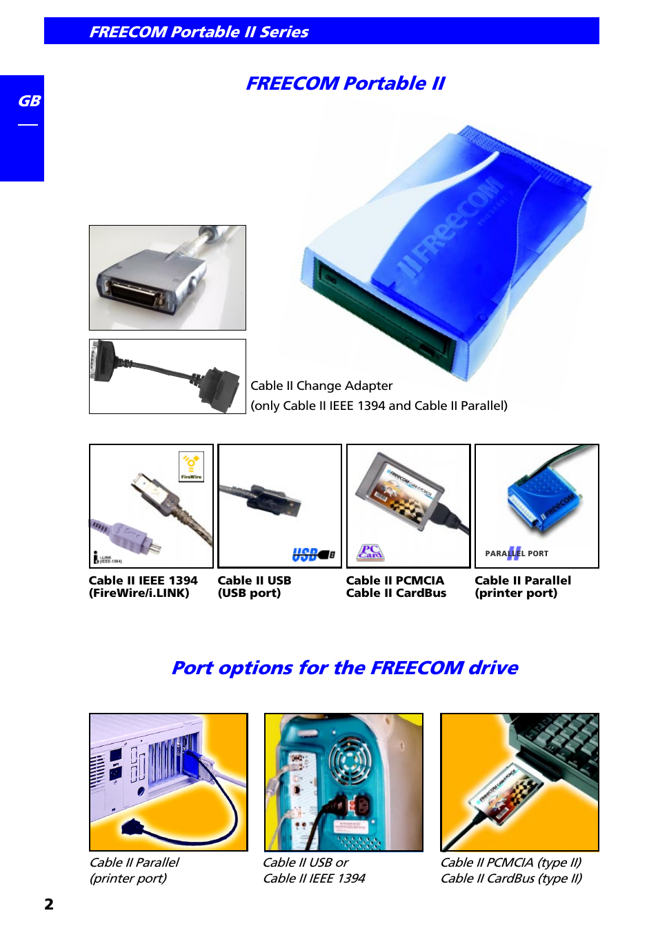Freecom portable ii | Freecom Technologies II User Manual | Page 2 / 24