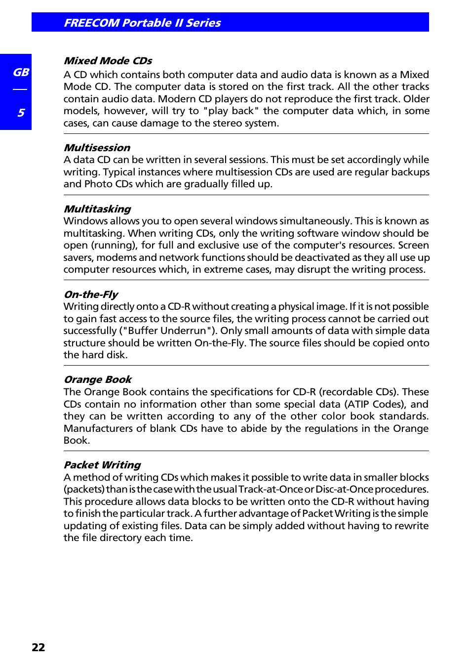 Freecom Technologies II User Manual | Page 22 / 24