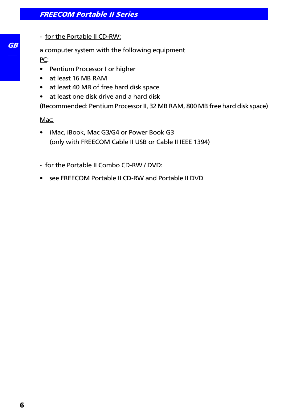 Freecom Technologies II User Manual | Page 6 / 24