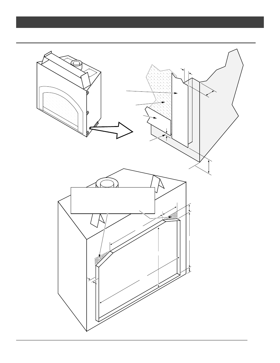 Installation, Fireplace facing detail, For qualified installers only) | FireplaceXtrordinair 44 DV XXL EF User Manual | Page 25 / 56