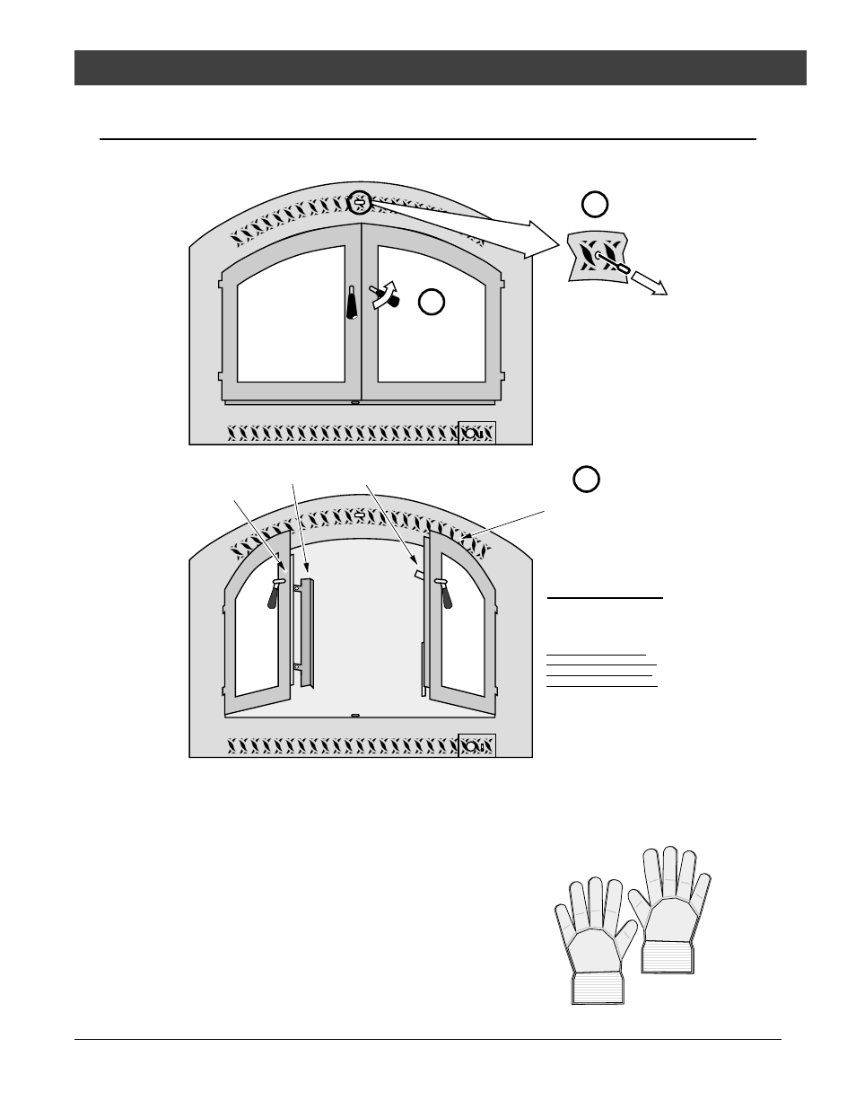 Operation 7, Ab c, Opening the doors | FireplaceXtrordinair 44-Elite User Manual | Page 9 / 24